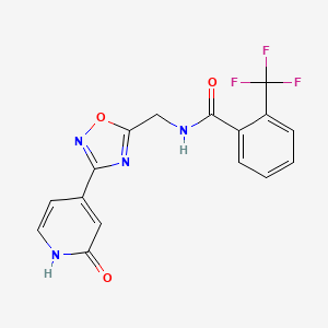 N-((3-(2-oxo-1,2-dihydropyridin-4-yl)-1,2,4-oxadiazol-5-yl)methyl)-2-(trifluoromethyl)benzamide