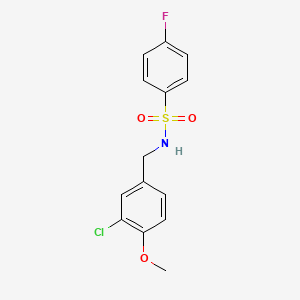 N-(3-chloro-4-methoxybenzyl)-4-fluorobenzenesulfonamide