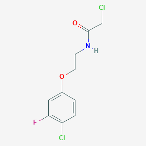 molecular formula C10H10Cl2FNO2 B2362977 2-Chloro-N-[2-(4-chloro-3-fluorophenoxy)ethyl]acetamide CAS No. 2411248-40-1