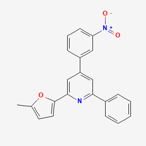molecular formula C22H16N2O3 B2362979 2-(5-Methyl-furan-2-yl)-4-(3-nitro-phenyl)-6-phenyl-pyridine CAS No. 332103-86-3