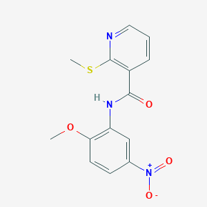 molecular formula C14H13N3O4S B2362984 N-(2-methoxy-5-nitrophenyl)-2-methylsulfanylpyridine-3-carboxamide CAS No. 1007757-42-7