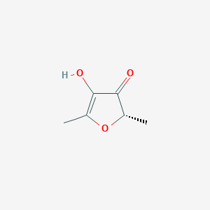 molecular formula C6H8O3 B236299 (S)-4-Hydroxy-2,5-dimethyl-3(2H)-furanone CAS No. 131222-81-6