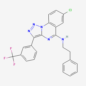 molecular formula C24H17ClF3N5 B2362993 7-chloro-N-(2-phenylethyl)-3-[3-(trifluoromethyl)phenyl][1,2,3]triazolo[1,5-a]quinazolin-5-amine CAS No. 931963-12-1