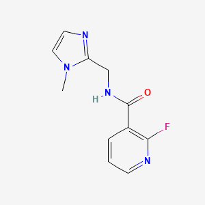molecular formula C11H11FN4O B2362997 2-Fluoro-N-[(1-methylimidazol-2-yl)methyl]pyridine-3-carboxamide CAS No. 1962613-93-9