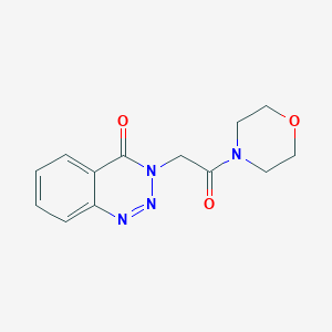 molecular formula C13H14N4O3 B2362999 3-(2-Morpholin-4-yl-2-oxoethyl)-1,2,3-benzotriazin-4-one CAS No. 440332-10-5