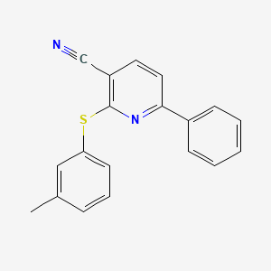 2-[(3-Methylphenyl)sulfanyl]-6-phenylnicotinonitrile