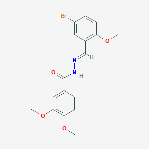 N-[(E)-(5-bromo-2-methoxyphenyl)methylideneamino]-3,4-dimethoxybenzamide