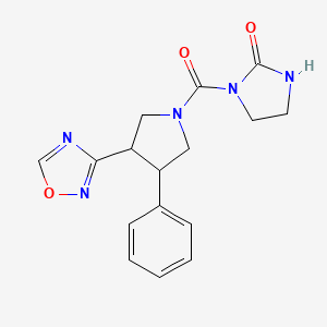 1-(3-(1,2,4-Oxadiazol-3-yl)-4-phenylpyrrolidine-1-carbonyl)imidazolidin-2-one