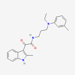 N-(3-(ethyl(m-tolyl)amino)propyl)-2-(2-methyl-1H-indol-3-yl)-2-oxoacetamide