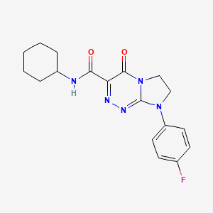N-cyclohexyl-8-(4-fluorophenyl)-4-oxo-4,6,7,8-tetrahydroimidazo[2,1-c][1,2,4]triazine-3-carboxamide