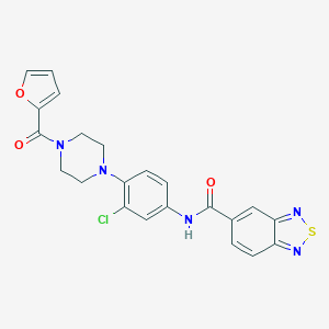 N-{3-chloro-4-[4-(2-furoyl)-1-piperazinyl]phenyl}-2,1,3-benzothiadiazole-5-carboxamide