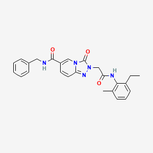 N-benzyl-2-{[(2-ethyl-6-methylphenyl)carbamoyl]methyl}-3-oxo-2H,3H-[1,2,4]triazolo[4,3-a]pyridine-6-carboxamide