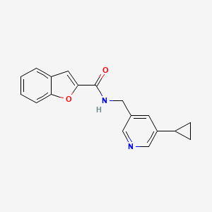 N-((5-cyclopropylpyridin-3-yl)methyl)benzofuran-2-carboxamide