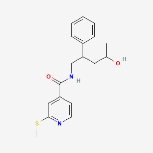 molecular formula C18H22N2O2S B2363044 N-(4-hydroxy-2-phenylpentyl)-2-(methylsulfanyl)pyridine-4-carboxamide CAS No. 1424345-60-7