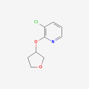 molecular formula C9H10ClNO2 B2363048 3-Chloro-2-(oxolan-3-yloxy)pyridine CAS No. 1289027-17-3