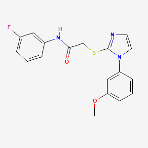 N-(3-fluorophenyl)-2-{[1-(3-methoxyphenyl)-1H-imidazol-2-yl]sulfanyl}acetamide