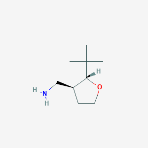 molecular formula C9H19NO B2363065 [(2R,3S)-2-叔丁基氧杂环丁烷-3-基]甲胺 CAS No. 2155840-70-1