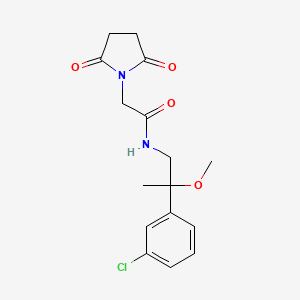N-(2-(3-chlorophenyl)-2-methoxypropyl)-2-(2,5-dioxopyrrolidin-1-yl)acetamide