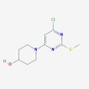 1-(6-Chloro-2-methylsulfanyl-pyrimidin-4-yl)-piperidin-4-ol