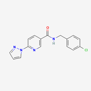 N-(4-chlorobenzyl)-6-(1H-pyrazol-1-yl)nicotinamide