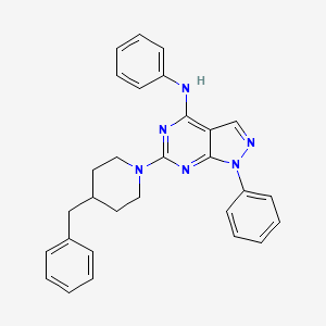 6-(4-benzylpiperidin-1-yl)-N,1-diphenyl-1H-pyrazolo[3,4-d]pyrimidin-4-amine