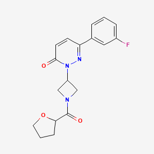 6-(3-Fluorophenyl)-2-[1-(oxolane-2-carbonyl)azetidin-3-yl]pyridazin-3-one