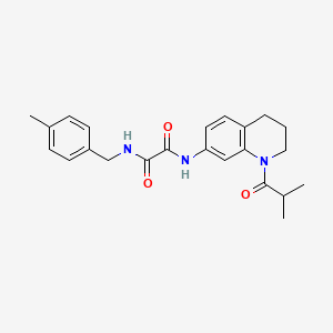 molecular formula C23H27N3O3 B2363101 N1-(1-异丁酰-1,2,3,4-四氢喹啉-7-基)-N2-(4-甲基苄基)草酰胺 CAS No. 941893-79-4