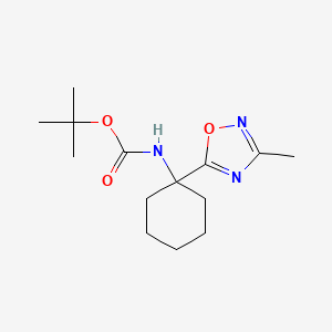 Tert-butyl [1-(3-methyl-1,2,4-oxadiazol-5-yl)cyclohexyl]carbamate