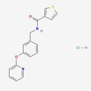 N-(3-(pyridin-2-yloxy)benzyl)thiophene-3-carboxamide hydrochloride