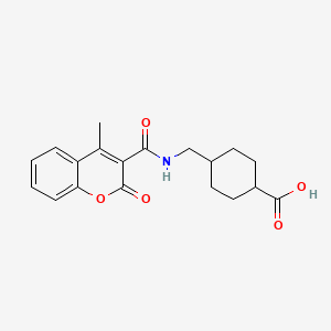 molecular formula C19H21NO5 B2363114 4-((4-甲基-2-氧代-2H-色烯-3-甲酰胺)甲基)环己烷甲酸 CAS No. 1206995-34-7
