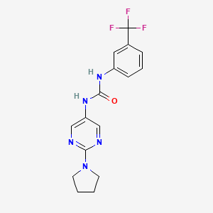 1-(2-(Pyrrolidin-1-yl)pyrimidin-5-yl)-3-(3-(trifluoromethyl)phenyl)urea