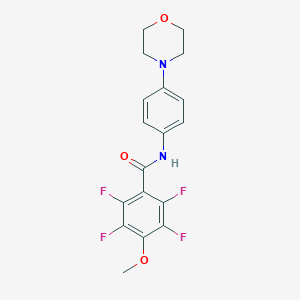 2,3,5,6-tetrafluoro-4-methoxy-N-[4-(4-morpholinyl)phenyl]benzamide
