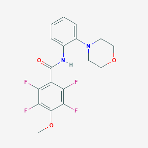 molecular formula C18H16F4N2O3 B236313 2,3,5,6-tetrafluoro-4-methoxy-N-[2-(4-morpholinyl)phenyl]benzamide 