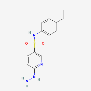 N-(4-ethylphenyl)-6-hydrazinopyridine-3-sulfonamide