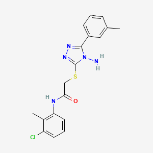 molecular formula C18H18ClN5OS B2363139 2-((4-氨基-5-(间甲苯基)-4H-1,2,4-三唑-3-基)硫代)-N-(3-氯-2-甲苯基)乙酰胺 CAS No. 578744-08-8