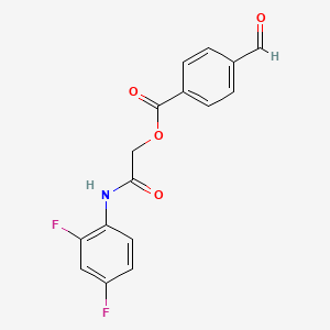 molecular formula C16H11F2NO4 B2363143 [2-(2,4-Difluoroanilino)-2-oxoethyl] 4-formylbenzoate CAS No. 721908-78-7