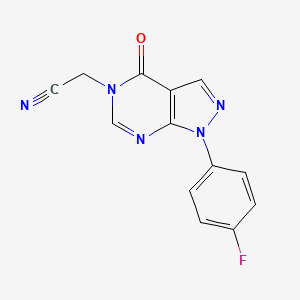 2-(1-(4-fluorophenyl)-4-oxo-1H-pyrazolo[3,4-d]pyrimidin-5(4H)-yl)acetonitrile