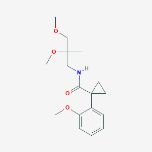 molecular formula C17H25NO4 B2363153 N-(2,3-dimethoxy-2-methylpropyl)-1-(2-methoxyphenyl)cyclopropane-1-carboxamide CAS No. 2097872-78-9