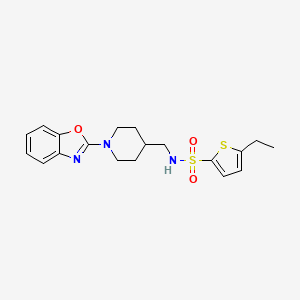 N-((1-(benzo[d]oxazol-2-yl)piperidin-4-yl)methyl)-5-ethylthiophene-2-sulfonamide