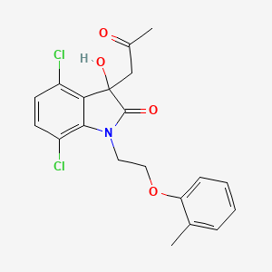 4,7-Dichloro-3-hydroxy-3-(2-oxopropyl)-1-(2-(o-tolyloxy)ethyl)indolin-2-one