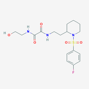 N1-(2-(1-((4-fluorophenyl)sulfonyl)piperidin-2-yl)ethyl)-N2-(2-hydroxyethyl)oxalamide