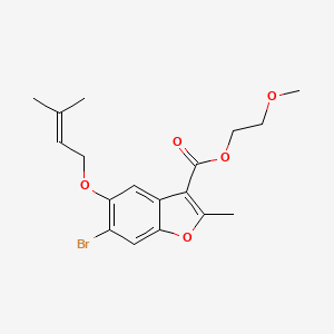 2-Methoxyethyl 6-bromo-2-methyl-5-[(3-methylbut-2-en-1-yl)oxy]-1-benzofuran-3-carboxylate