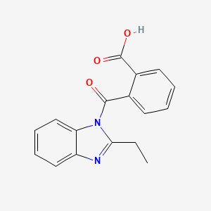 molecular formula C17H14N2O3 B2363175 2-[(2-Ethylbenzimidazolyl)carbonyl]benzoic acid CAS No. 379731-05-2