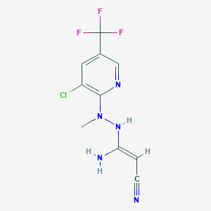 3-Amino-3-{2-[3-chloro-5-(trifluoromethyl)-2-pyridinyl]-2-methylhydrazino}acrylonitrile