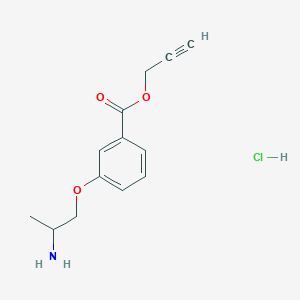 molecular formula C13H16ClNO3 B2363181 Prop-2-ynyl 3-(2-aminopropoxy)benzoate;hydrochloride CAS No. 2413870-00-3