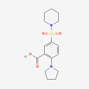 5-(Piperidine-1-sulfonyl)-2-(pyrrolidin-1-yl)benzoic acid