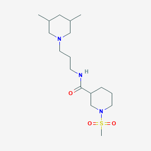 N-(3-(3,5-dimethylpiperidin-1-yl)propyl)-1-(methylsulfonyl)piperidine-3-carboxamide