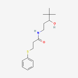 molecular formula C16H25NO2S B2363195 N-(3-hydroxy-4,4-dimethylpentyl)-3-(phenylthio)propanamide CAS No. 1396885-87-2