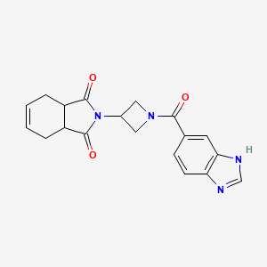 molecular formula C19H18N4O3 B2363200 2-(1-(1H-benzo[d]imidazole-5-carbonyl)azetidin-3-yl)-3a,4,7,7a-tetrahydro-1H-isoindole-1,3(2H)-dione CAS No. 1903539-29-6
