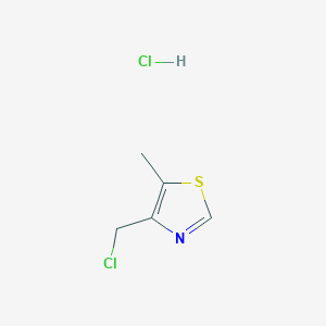 molecular formula C5H7Cl2NS B2363201 4-(Chloromethyl)-5-methylthiazole hydrochloride CAS No. 141305-54-6; 141305-55-7